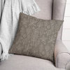 Gray Leaf Pattern 18x18 Spun Poly Pillow