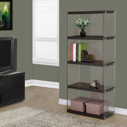 Vegas Open Concept Bookcases | Cappuccino | modGSI - Bookcases