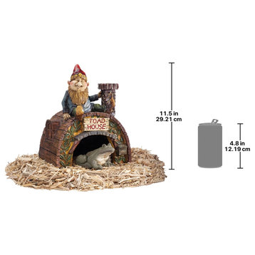 Garden Gnome's Toad House Statue