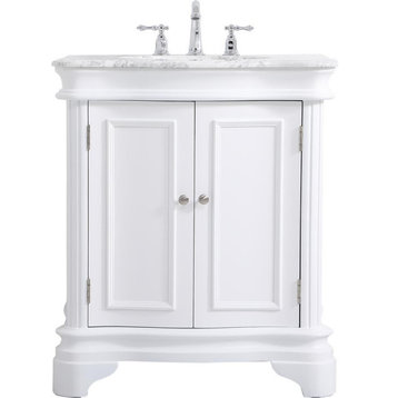 Bathroom Vanity Sink Transitional Single White Brush Steel Pine Brass