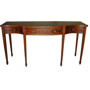 Sideboard Regency Concave Bow Front Flame Mahogany Banded Inlay
