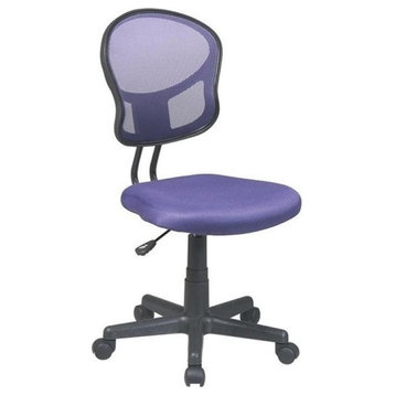Scranton & Co Modern Mesh Fabric Task Office Chair in Purple/Nylon