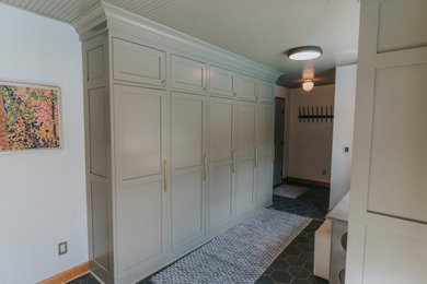 Hallway - transitional hallway idea in Grand Rapids