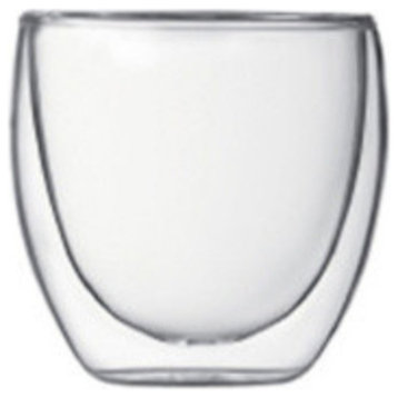 Teaology Coppia Double Wall Borosilicate Glass Tea/Coffee Cup - Set of 2 4oz Gl