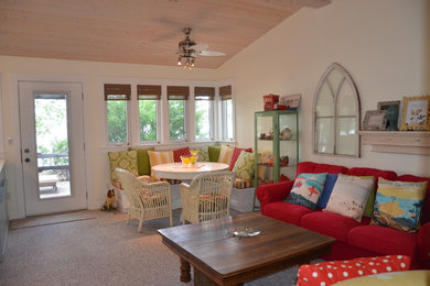 Example of an arts and crafts living room design in Other