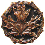 Notting Hill Decorative Hardware - Maple Leaf Knob Antique Copper, Antique Copper - Projection: 7/8"