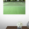 Tennis Court Players Eye View Wall Mural - 36 Inches W x 23 Inches H