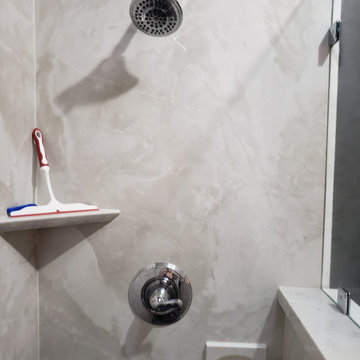 Brown Shower Remodel