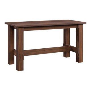 Rustic Brown Dining Table with Sturdy Engineered Wood Construction ...