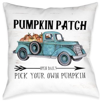 Pumpkin Patch Outdoor Decorative Pillow, 18"x18"