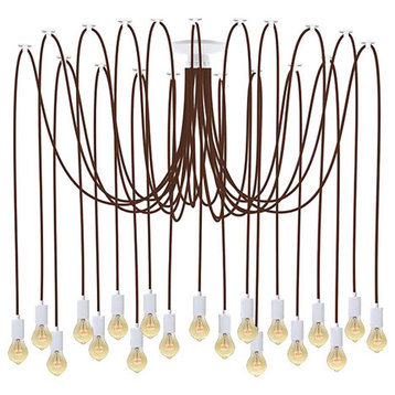 Brown And White Large Chandelier