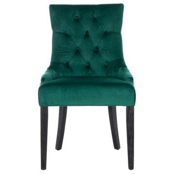 Spruce 19'' Tufted Ring Chair set of 2 Emerald / Espresso