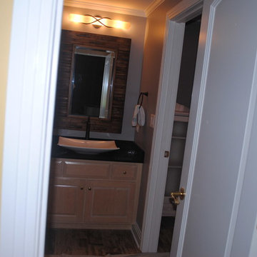 Light fixtures horizontal rather than tall sconces