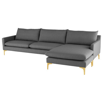 Nuevo Furniture Anders Sectional Sofa in Grey