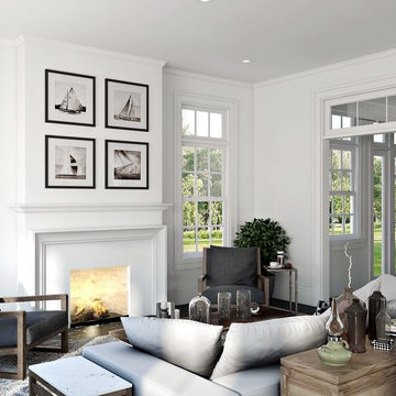 Classical Livingroom. 3D Rendering