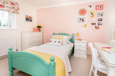 Example of a trendy bedroom design in Kent