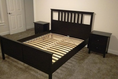 Example of an eclectic bedroom design in Atlanta