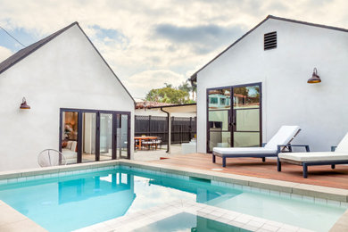 Inspiration for a contemporary pool remodel in Los Angeles