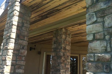 Concealed System with aBeatle Kill Pine Ceiling in Castle Pines