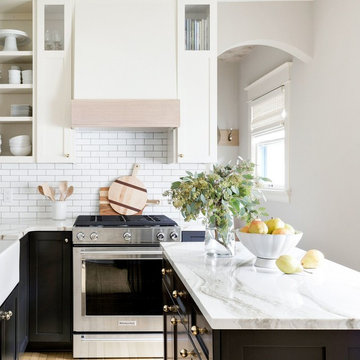 Chic, character-preserving kitchen remodel with Brittanicca Gold