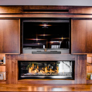 Modern Rustic Luxury Finished Basement in Richfield, Ohio