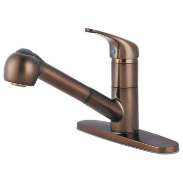 Elite Single Handle Pull-Out Kitchen Faucet, Oil Rubbed Bronze
