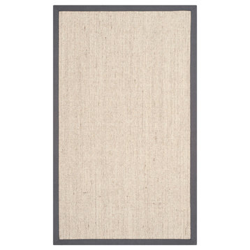 Safavieh Natural Fiber Collection NF441 Rug, Marble/Grey, 2' X 3'