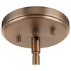Woodbridge Lighting Blaire 1 Light Steel/Glass Mini Pendant in Brushed Brass