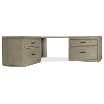 Hooker Furniture 6150-10938 85" Wood Veneer 4 Drawer Writing Desk - Medium Wood