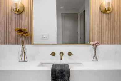 Inspiration for a contemporary bathroom remodel in Orange County
