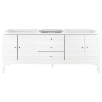 Linear 72" Single Vanity, Glossy White, Without Top