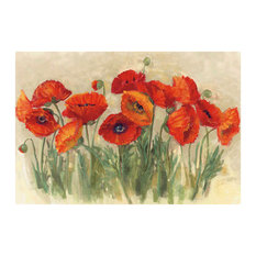 Magic Slice Non-Slip Flexible Cutting Board, Vibrant Poppies by Carol Rowan