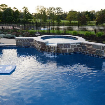 Residential Inground Pool with Sundeck and Spa