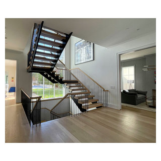 96_Dramatic cantilevered no-riser staircase, Bethesda, MD 20814 ...