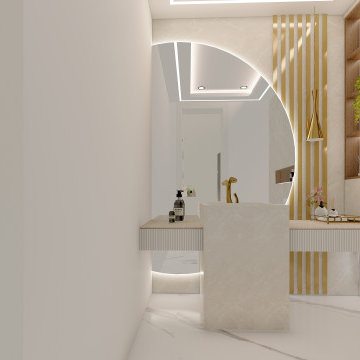 Modern Powder Room Redesign at Hornchurch