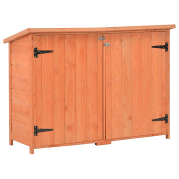 vidaXL Outdoor Storage Shed Garden Shed with Open Lid Wooden Backyard Shed