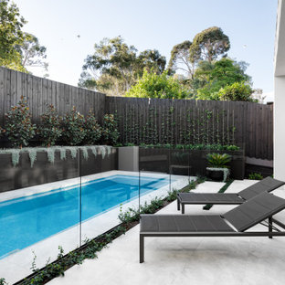 modern rectangular pool
