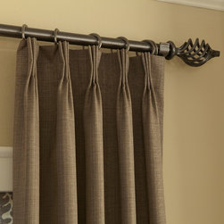 Blinds.com Easy Drapery Panels - Pinch Pleat in Rio Tobacco - Curtains