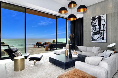 Inspiration for a modern living room remodel in Orange County