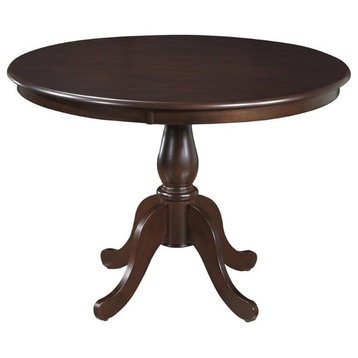 Carolina Classics Portland 42" Round Pedestal Table in Espresso