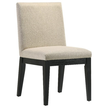 ACME Furniture Froja 18" Upholstered Fabric Side Chairs in Beige (Set of 2)