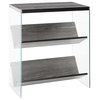 Convenience Concepts SoHo Bookcase, Weathered Gray/Glass