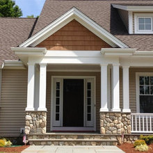 front steps and stone