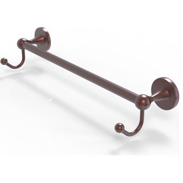 Shadwell 36" Towel Bar with Integrated Hooks, Antique Copper
