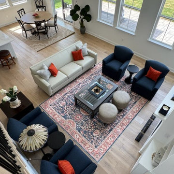 Orange & Blue Great Room