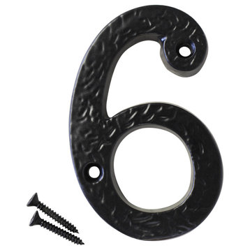RCH Hardware Iron Rustic Country House Number, 3-Inch, Various Finishes, Black,
