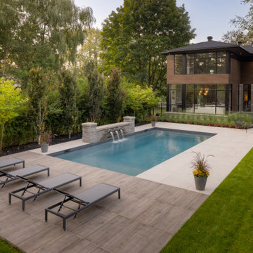 Modern Outdoor Pool Residence Using Porcea Coast and Porcea Birch Timber