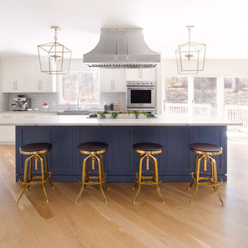 Blue & White Transitional Kitchen