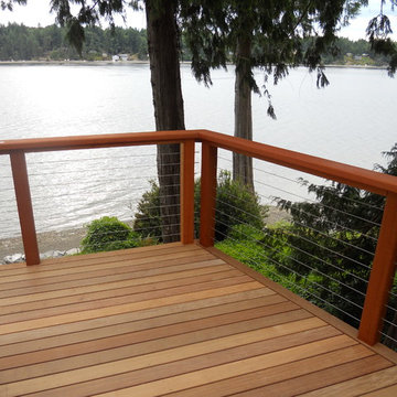 Ipe' deck and cedar cable railing system
