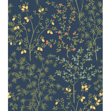 Navy Lemon Grove Peel & Stick Wallpaper